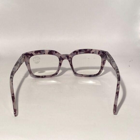 1329 Claudia 1.5 Grey Black Tortoise Oversize Reading Glasses Square Concave NWT - Picture 5 of 9